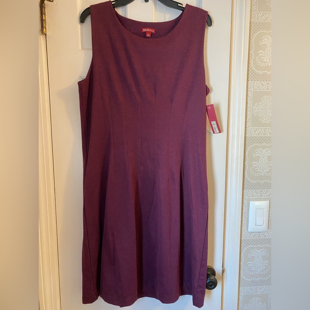 Merona Rich Purple/Plum Knee-Length Dress